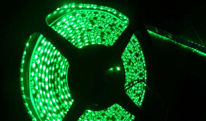 Tira de 600 LED SMD 3528, IP33, 5M, Verde