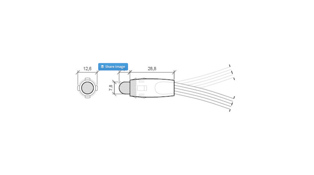 Pixel Led RGB, Ø12mm, 50 led, 0,3W/led, DC5V, Tipo Bala