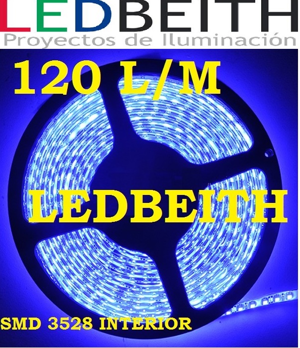 Tira de 600 LED SMD3528, 5M, IP33, Azul