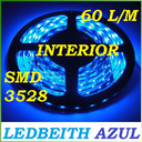 Tira LED SMD3528- 12V - 60L/M - Azul 