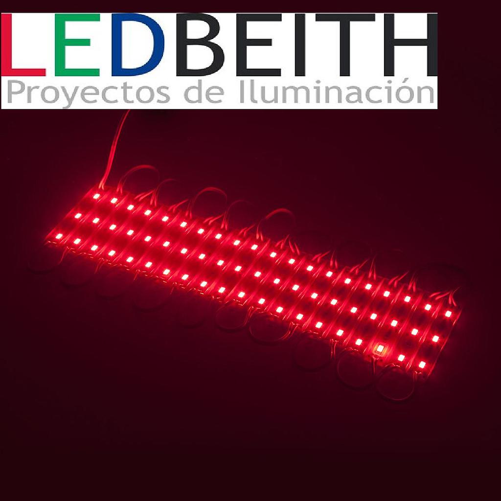 Módulo 3 X 1SMD 5630, IP65, Rojo