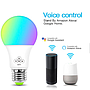 LED Inteligente WiFi, YOMYM 7W Bombilla LED Luces Cálidas/Frías & RGB, Lámpara WiFi Funciona con Alexa Google Home IFTTT