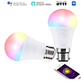 LED Inteligente WiFi, YOMYM 7W Bombilla LED Luces Cálidas/Frías & RGB, Lámpara WiFi Funciona con Alexa Google Home IFTTT