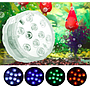 Luces LED RGB sumergibles - Control Remoto a Prueba de Agua Que Cambia de Color Luz a Prueba de Agua con 10LED