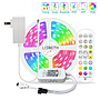 KIT tira LED SMD5050 RGB, 5m (30 Led/m), RGBIC - IP65 -Control que reacciona a la música y aplicación Dreamcolor con Bluetooth  y WIFI inteligente -Adaptador 3A